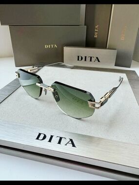 DITA Rimless Sunglasses in Gradient Green